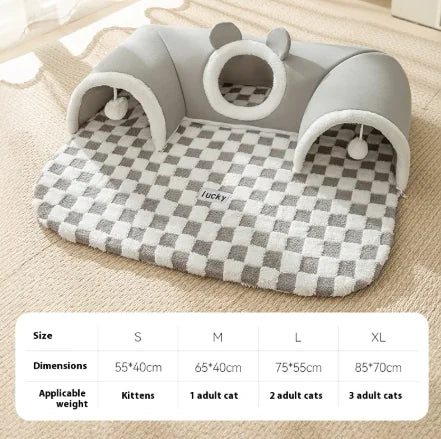 Túnel para Gatos Y Cama Para Tus Mascotas