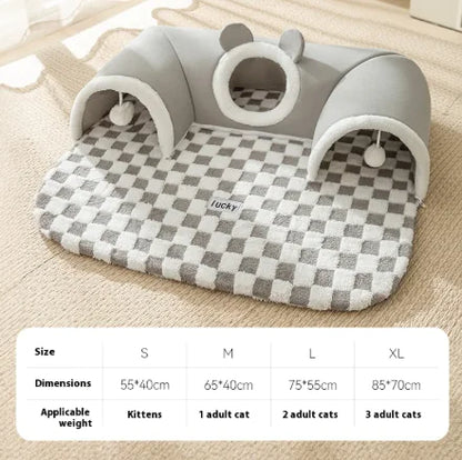 Túnel para Gatos Y Cama Para Tus Mascotas