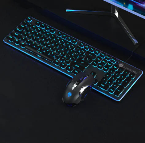 Teclado de Juego Luminoso con Cable USB – Ideal para Uso en Casa y Oficina
