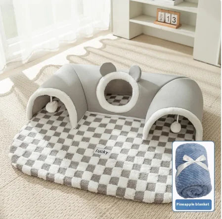 Túnel para Gatos Y Cama Para Tus Mascotas