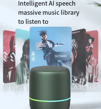 Altavoz Via Bluetooth Portátil con Voz IA y Luces