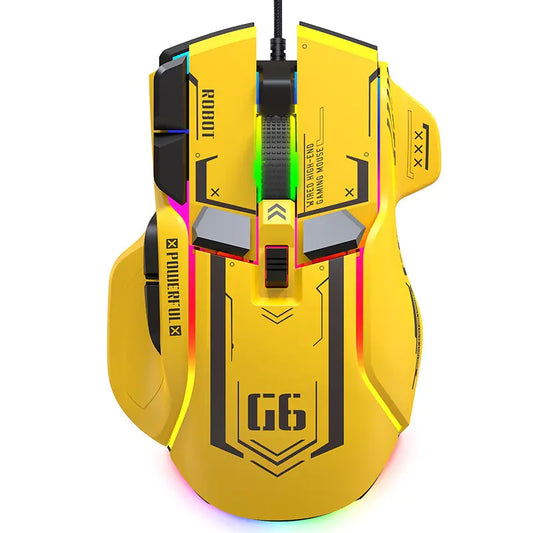 Ratón Alambrico GAMER , iluminación RGB y 12800 DPI