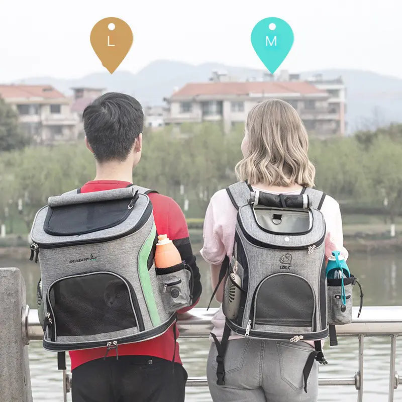 Mochila Transpirable para Gatos y Mascotas Pequeñas