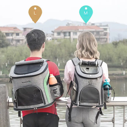 Mochila Transpirable para Gatos y Mascotas Pequeñas