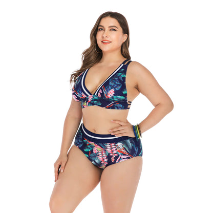 Trajes de baño de bikini de talla grande para mujer con copas grandes