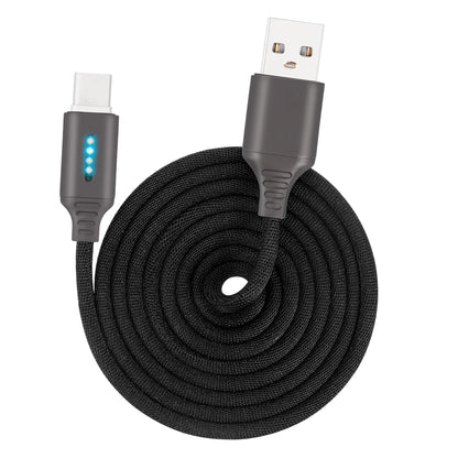 Cable de datos con  LED de aleación de zinc para carga rápida de Apple y Android