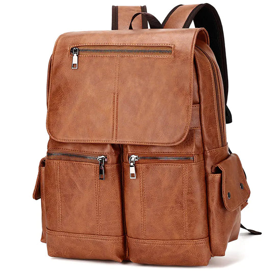 Mochila Estilo Tipo Piel Vintage Para PC/MAC