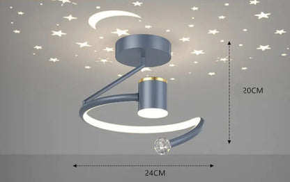 Lámpara de techo moderna con diseño de cielo estrellado para pasillo