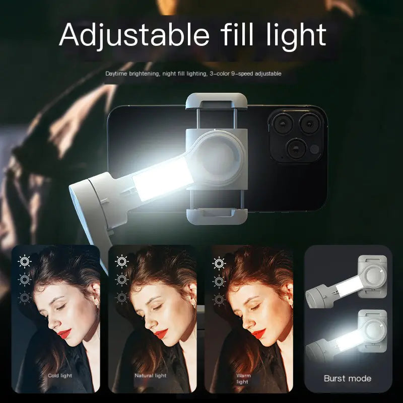 Estabilizador TOKQI M01 de 3 ejes para vlogs con smartphones