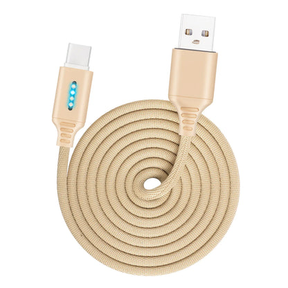 Cable de datos con  LED de aleación de zinc para carga rápida de Apple y Android