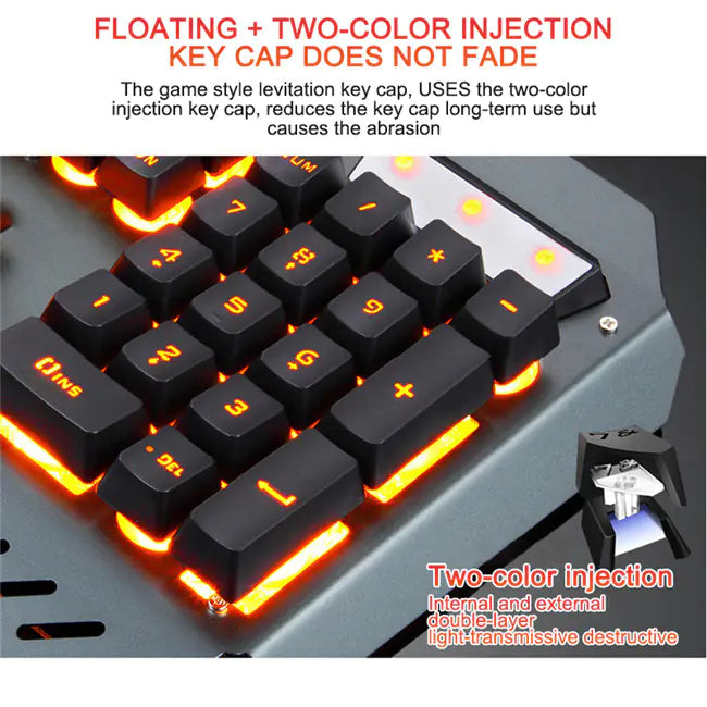 Teclado Mecánico Ergonómico con Retroiluminación RGB GAMER